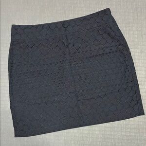 Banana Republic Black Eyelet Mini Skirt